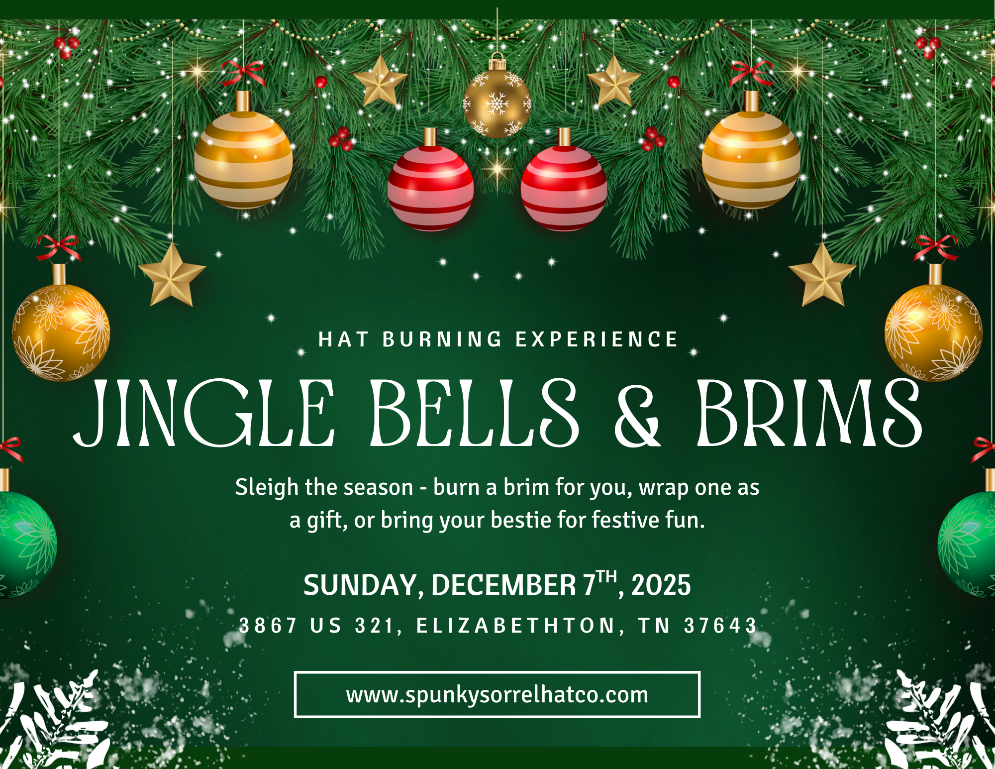 Jingle Bells & Brims | Spunky Sorrel Hat Co.